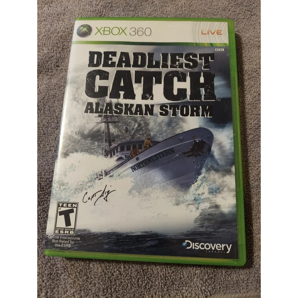 Deadliest Catch Alaskan Storm Xbox 360 Game Disc Case Manual Complete
